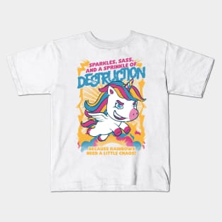 Unicorn Rainbows Destruction - Cute Funny Gift Kids T-Shirt